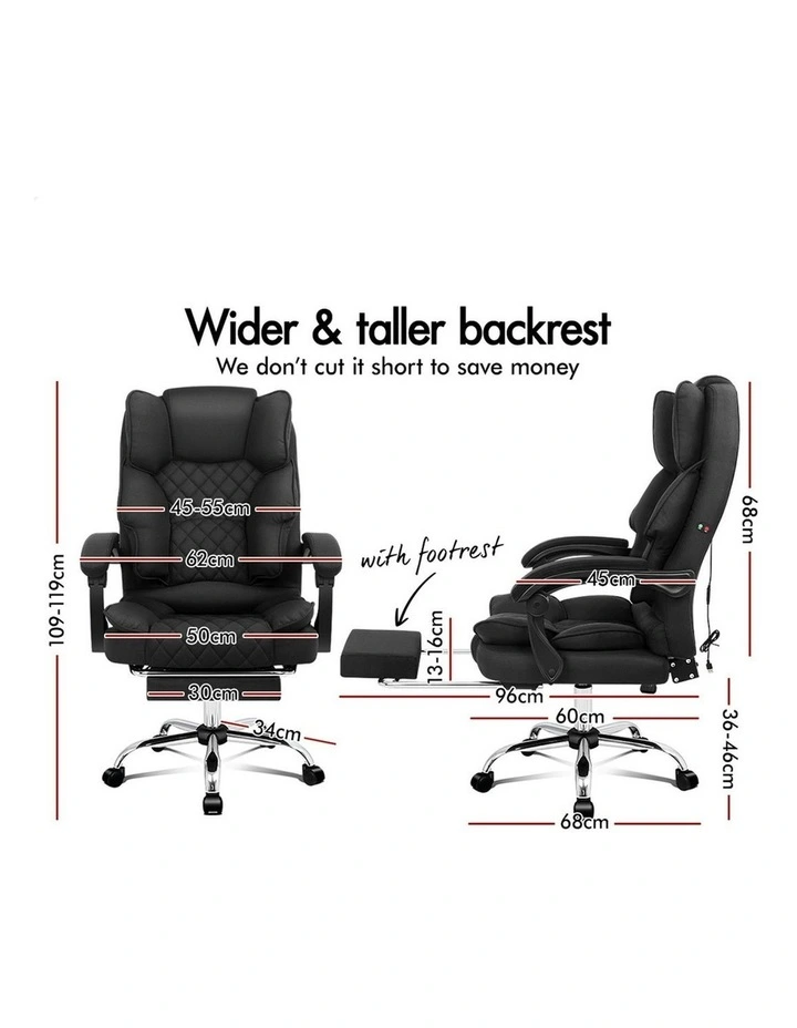 Executive Massage Office Chair in Black image 6