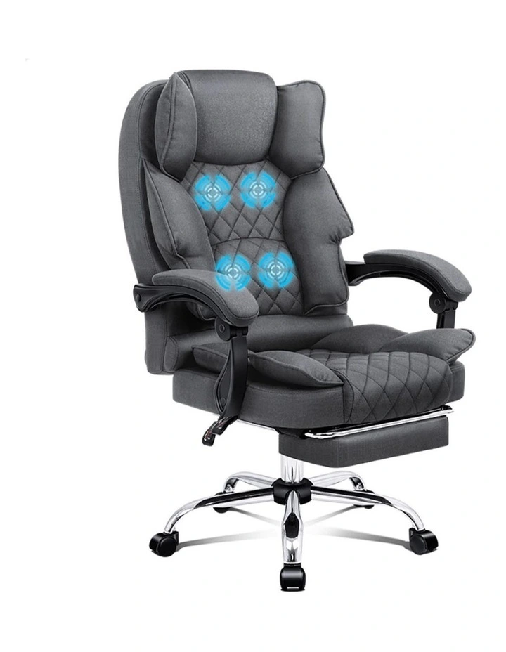 Executive Fabric Seat Massage Office Chair in Grey image 1