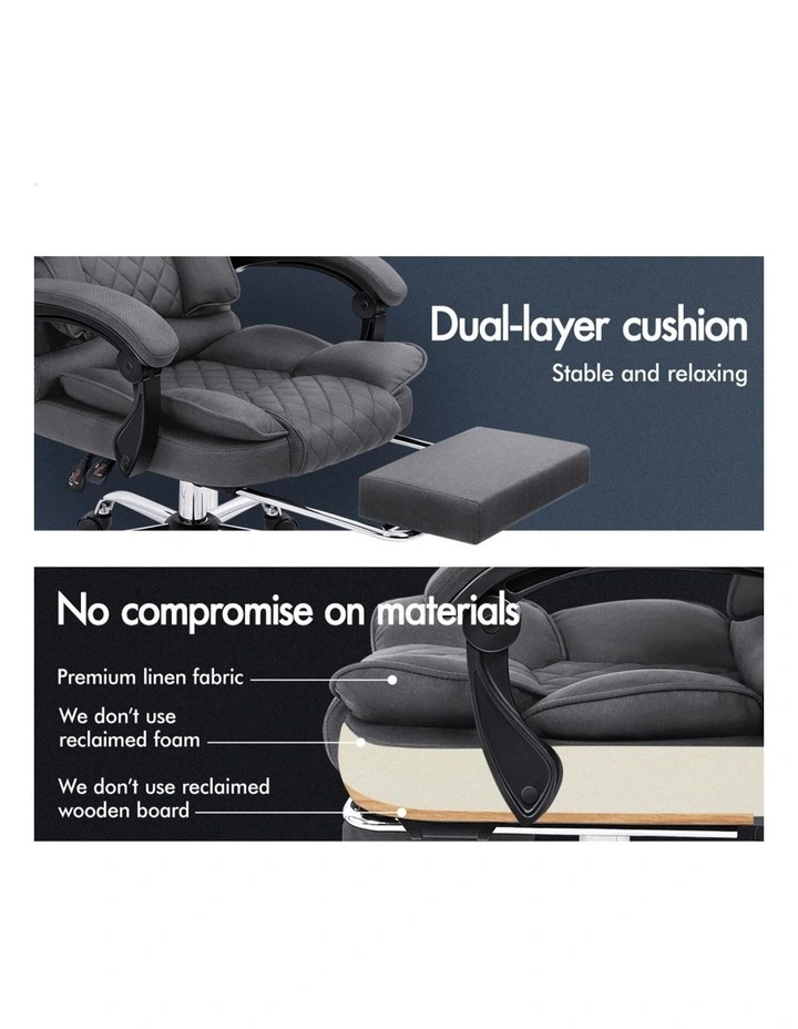 Executive Fabric Seat Massage Office Chair in Grey image 4