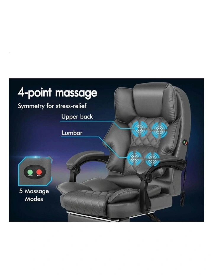 Executive Massage Office Chair in Grey image 4