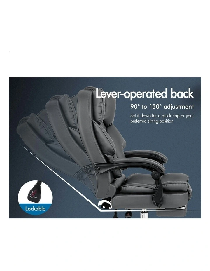 Executive Massage Office Chair in Grey image 7