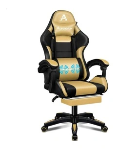 Extra Large Pillow Gaming Chair in Gold