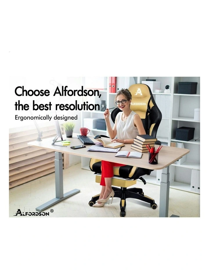 Extra Large Pillow Gaming Chair in Gold image 2