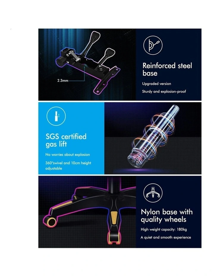 Extra Large Pillow Gaming Chair in Gold image 7