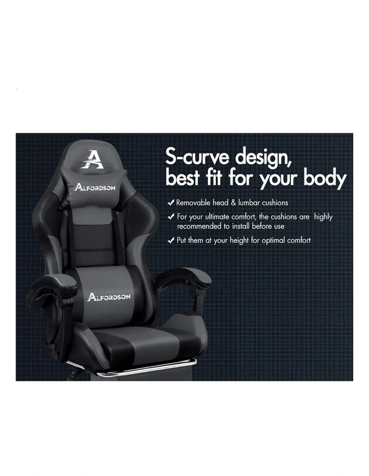 Extra Large Pillow Gaming Chair in Grey image 3