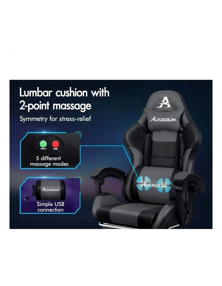 Extra Large Pillow Gaming Chair in Grey image 4