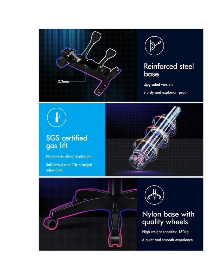 Extra Large Pillow Gaming Chair in Grey image 7