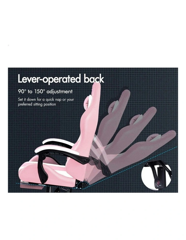 Extra Large Pillow Gaming Chair in Pink image 5