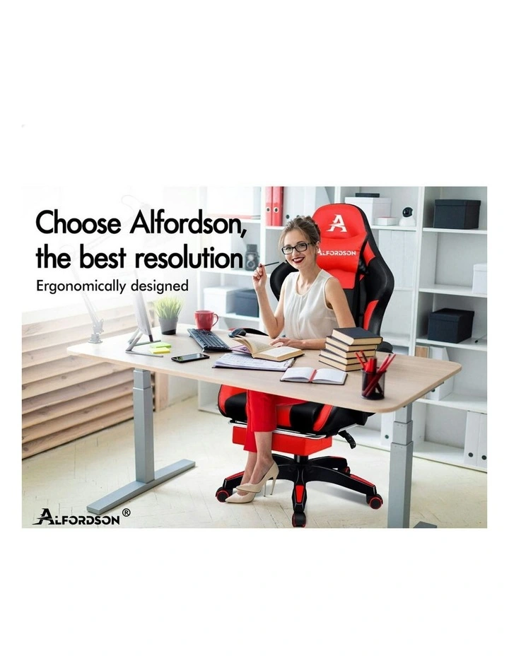 Extra Large Pillow Gaming Chair in Red image 2