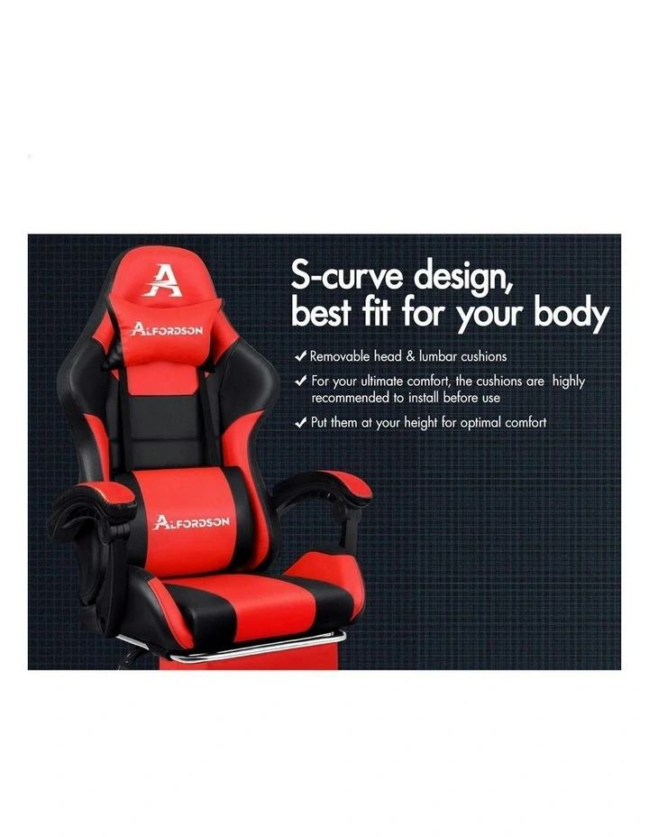 Extra Large Pillow Gaming Chair in Red image 3