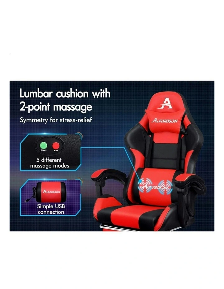Extra Large Pillow Gaming Chair in Red image 4
