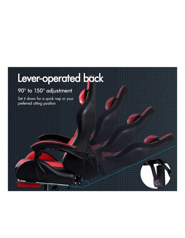 Extra Large Pillow Gaming Chair in Red image 5