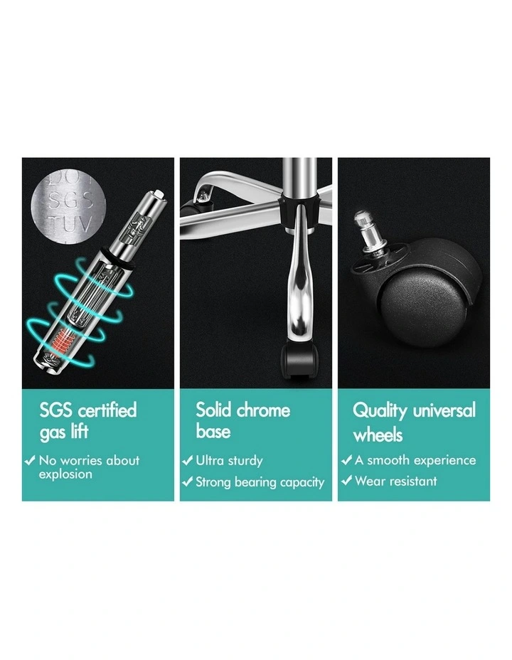 Ergonomic High Back PU Leather Office Chair in Black image 7