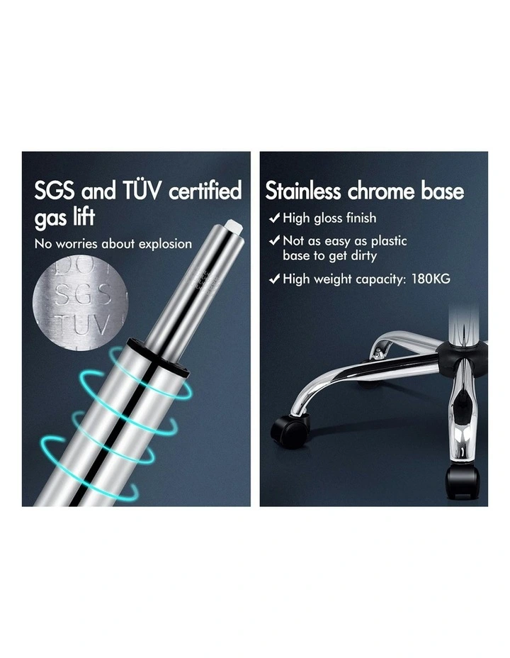 Executive PU Leather Seat Office Chair With Footrest in Brown image 7