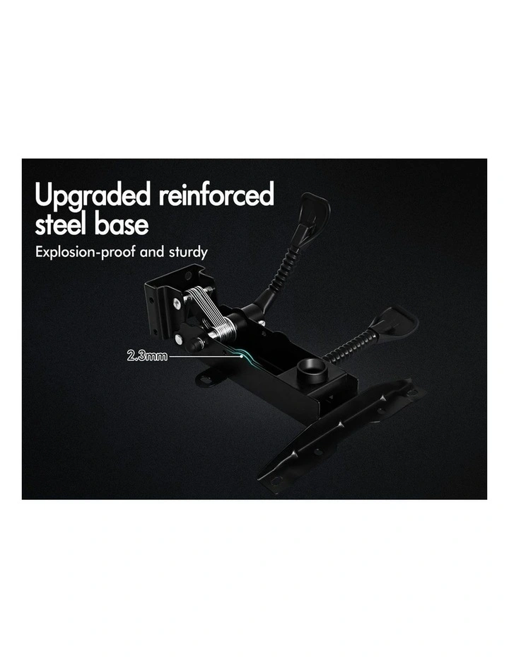 Office Chair Executive PU Leather Seat With Footrest in Pink image 5