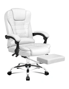 Executive PU Leather Seat Office Chair in White