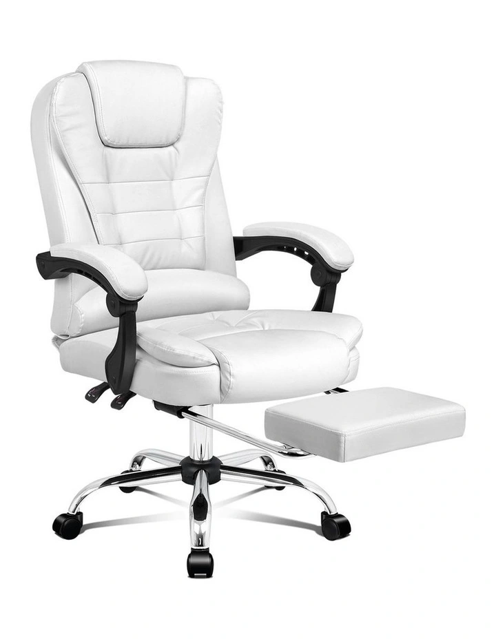 Executive PU Leather Seat Office Chair in White image 1