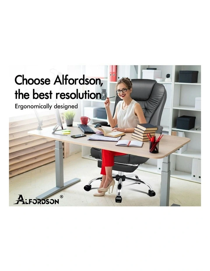 8-Point Massage Office Chair in Grey image 2