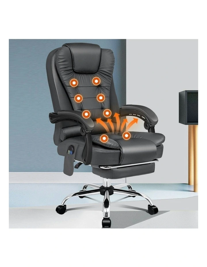8-Point Massage Office Chair in Grey image 7