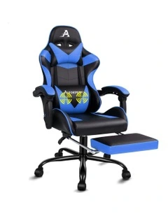 Gaming Chair With Lumbar Massage in Blue