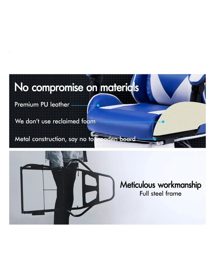 Gaming Chair With Lumbar Massage in Multi image 4