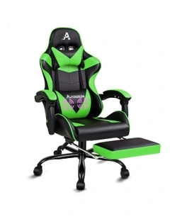 Gaming Chair With Lumbar Massage in Green