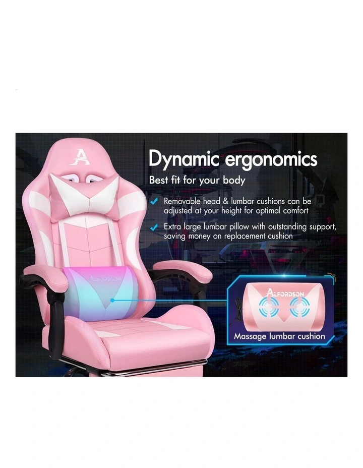 Office Massage 12 RGB LED Computer Seat PU Leather Gaming Chair in Multi image 3