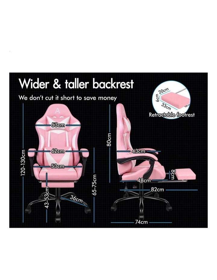 Office Massage 12 RGB LED Computer Seat PU Leather Gaming Chair in Multi image 7