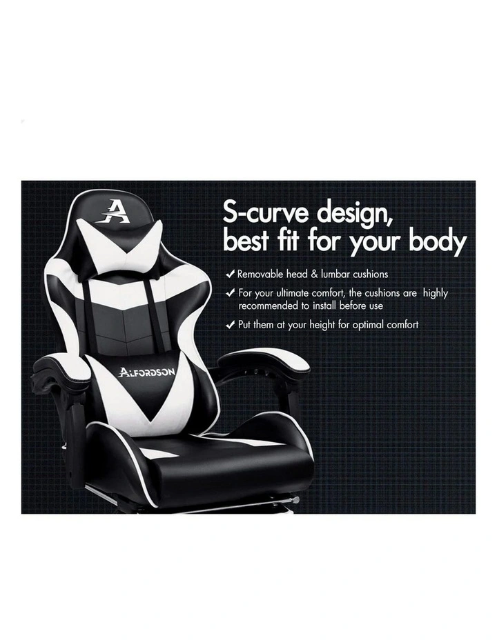 Supreme Gaming Office Chair in Black/White image 2