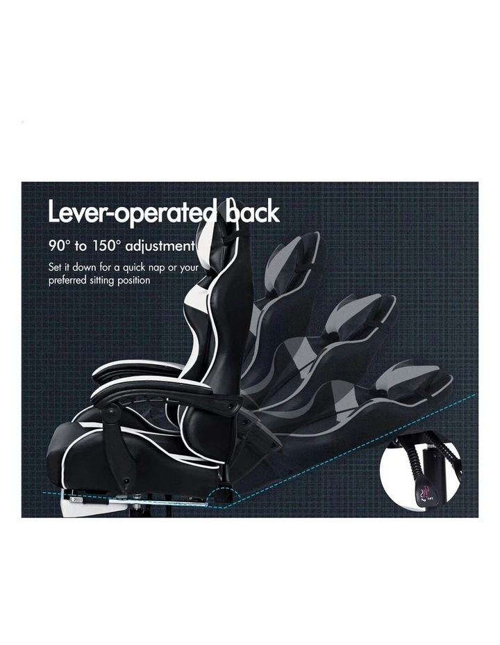 Supreme Gaming Office Chair in Black/White image 5