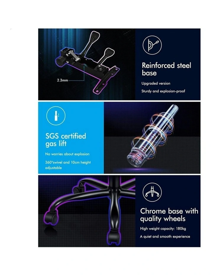 Supreme Gaming Office Chair in Black/White image 7