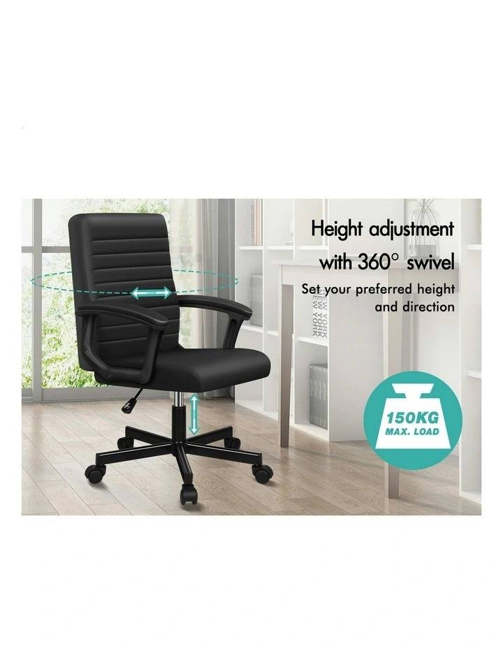 Mid Back Executive Office Chair in Black image 2