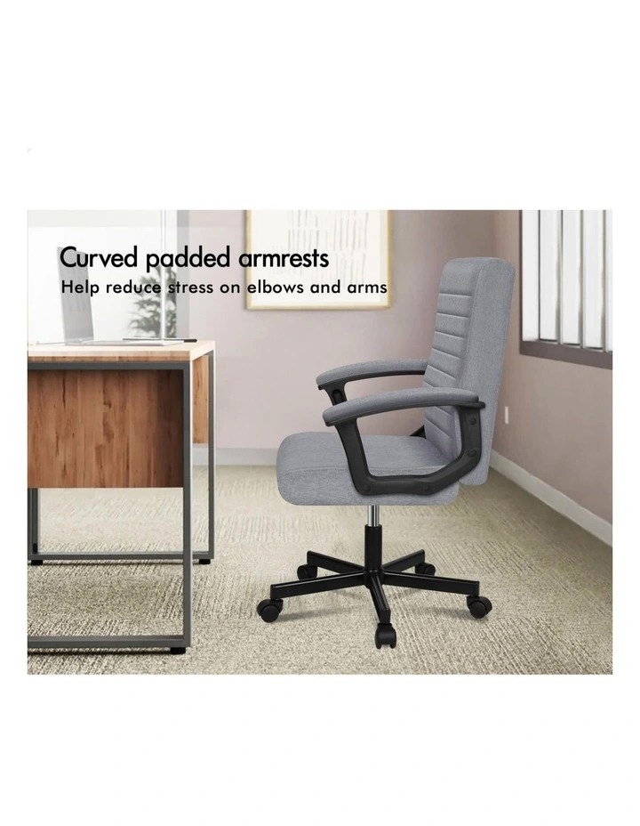Executive Mid Back Office Chair in Fabric Grey image 6