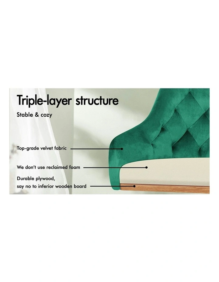 Velvet Office Chair in Jade image 5