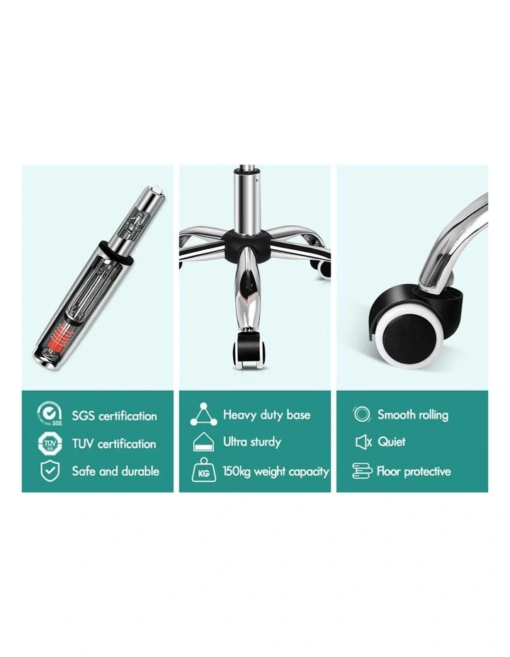 Velvet Work Mid Back Office Chair in Pink image 6