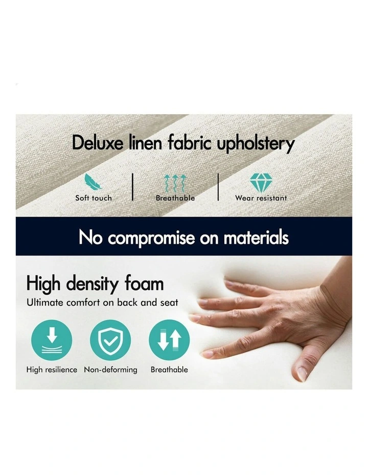 Computer Armless Wide Seat Desk Chair in Beige image 5