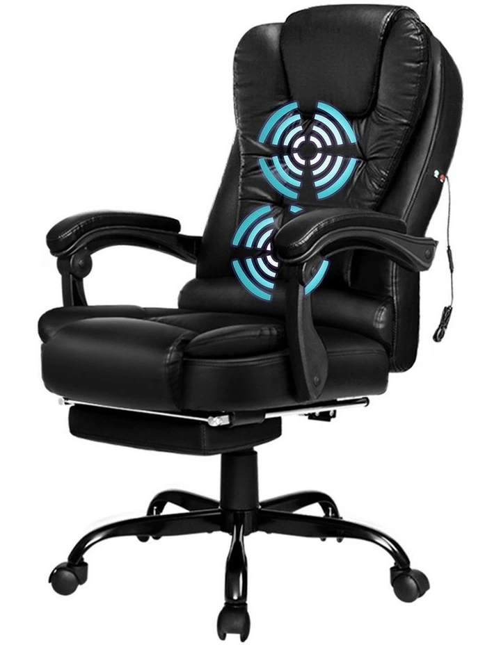 Office Chair With Footrest in Black image 1