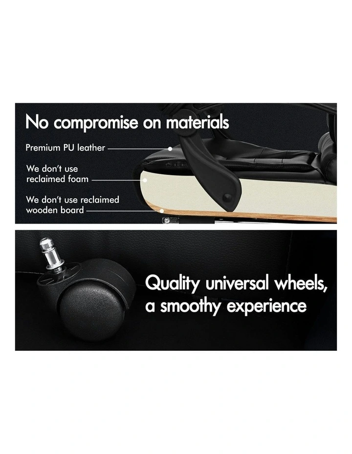 Office Chair With Footrest in Black image 5