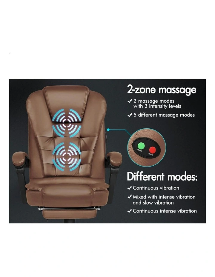 Office Chair With Footrest in Brown image 3