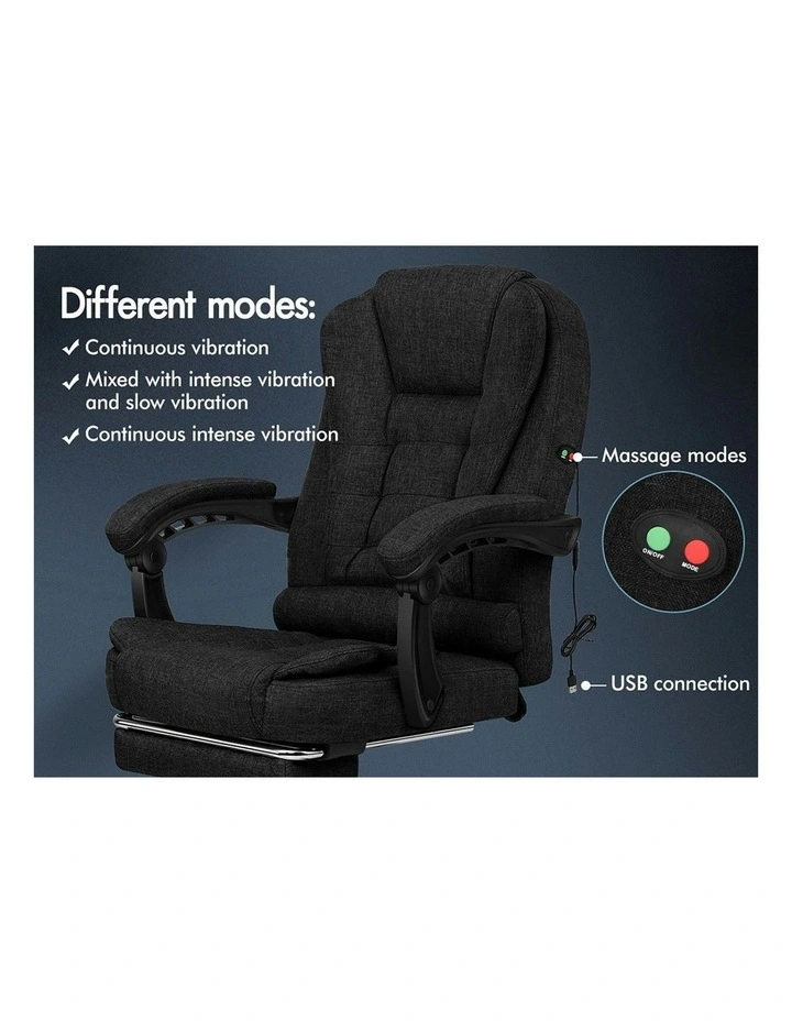 Massage Office Chair in Black image 2