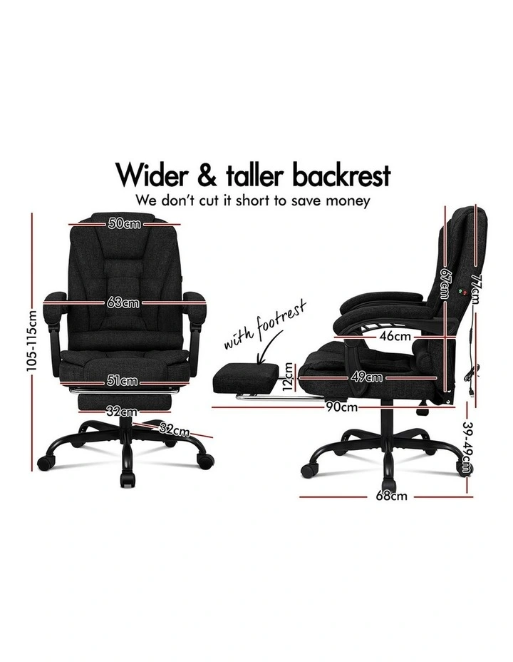 Massage Office Chair in Black image 5