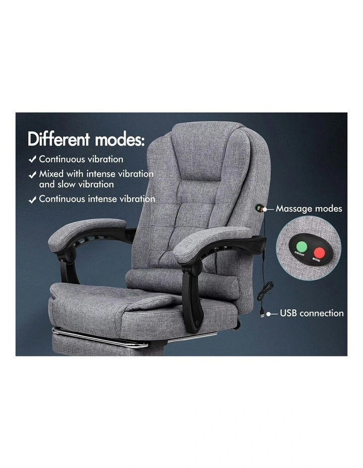 Massage Office Chair in Grey image 2