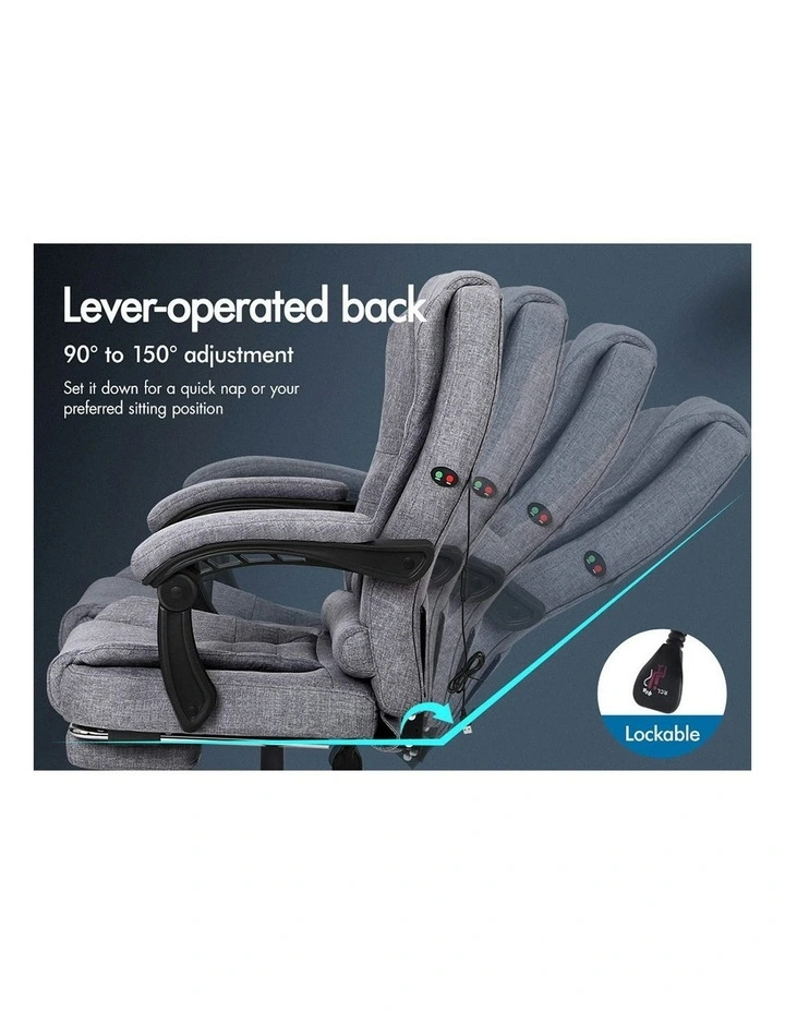 Massage Office Chair in Grey image 7