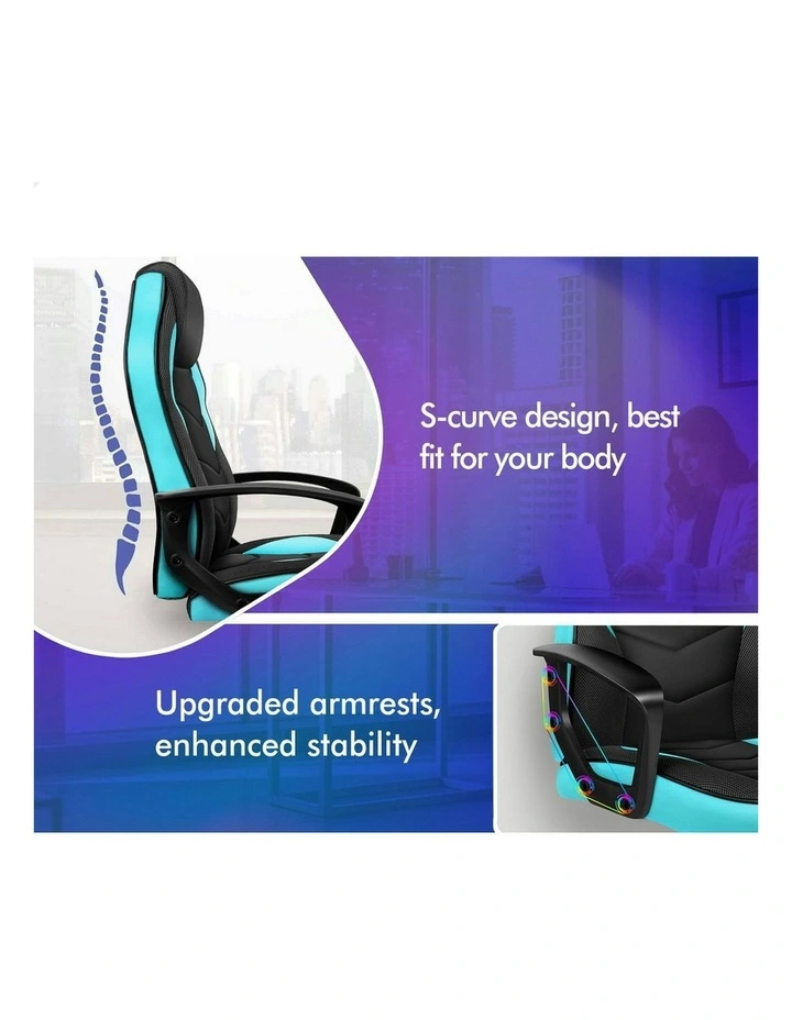 Gaming Chair Office Executive in Cyan image 2
