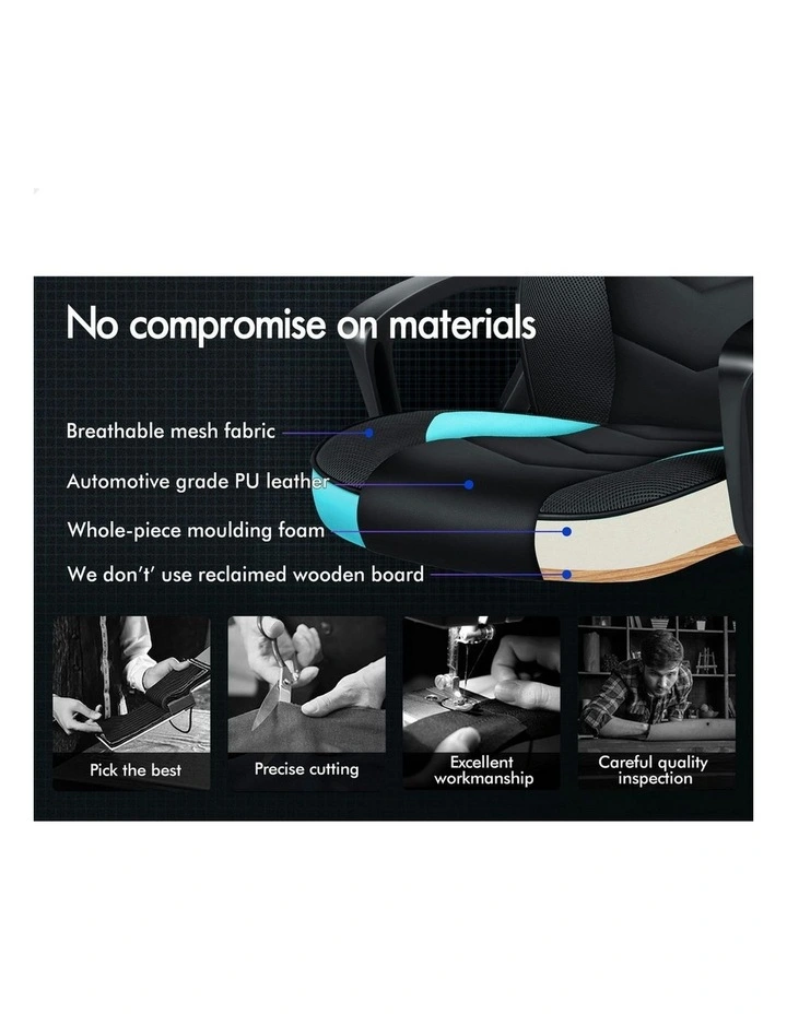 Gaming Chair Office Executive in Cyan image 3