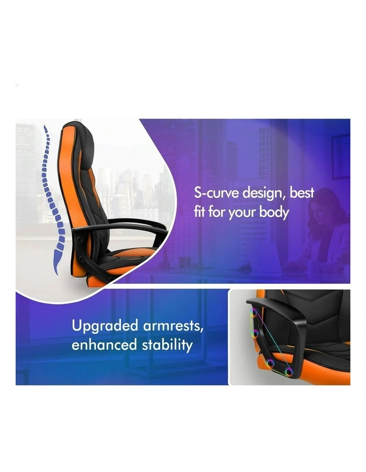 Office Executive Gaming Chair in Orange image 2