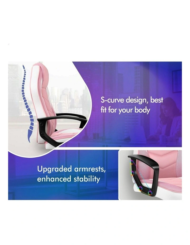 Office Executive Gaming Chair in Pink image 2