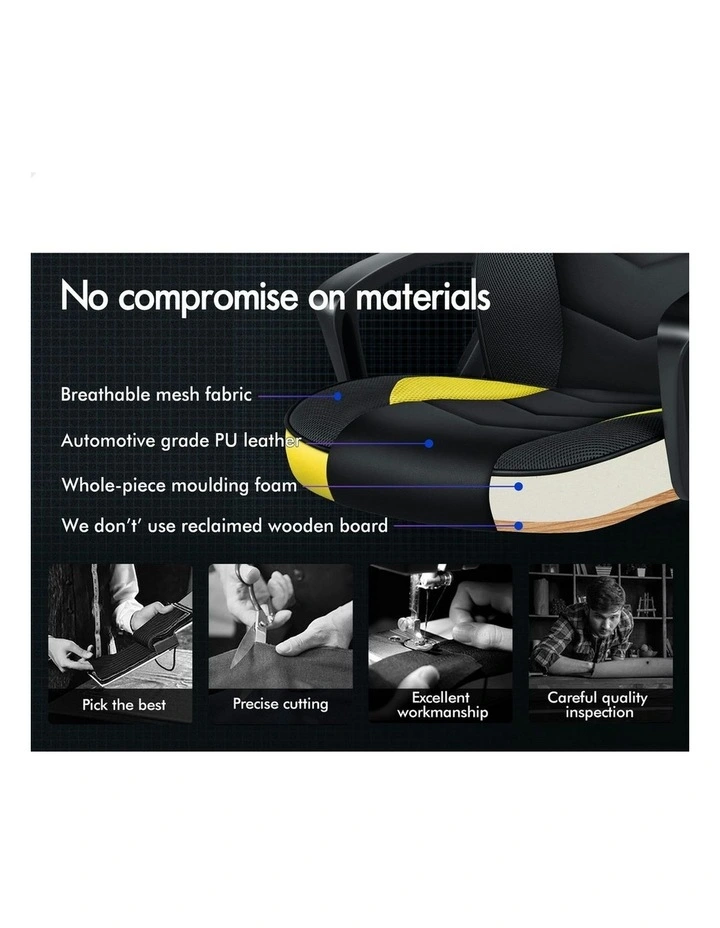 Office Executive Gaming Chair in Yellow image 3