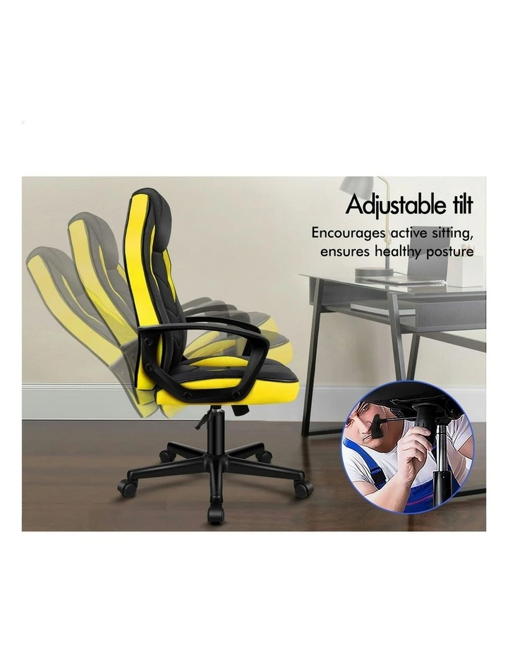 Office Executive Gaming Chair in Yellow image 4