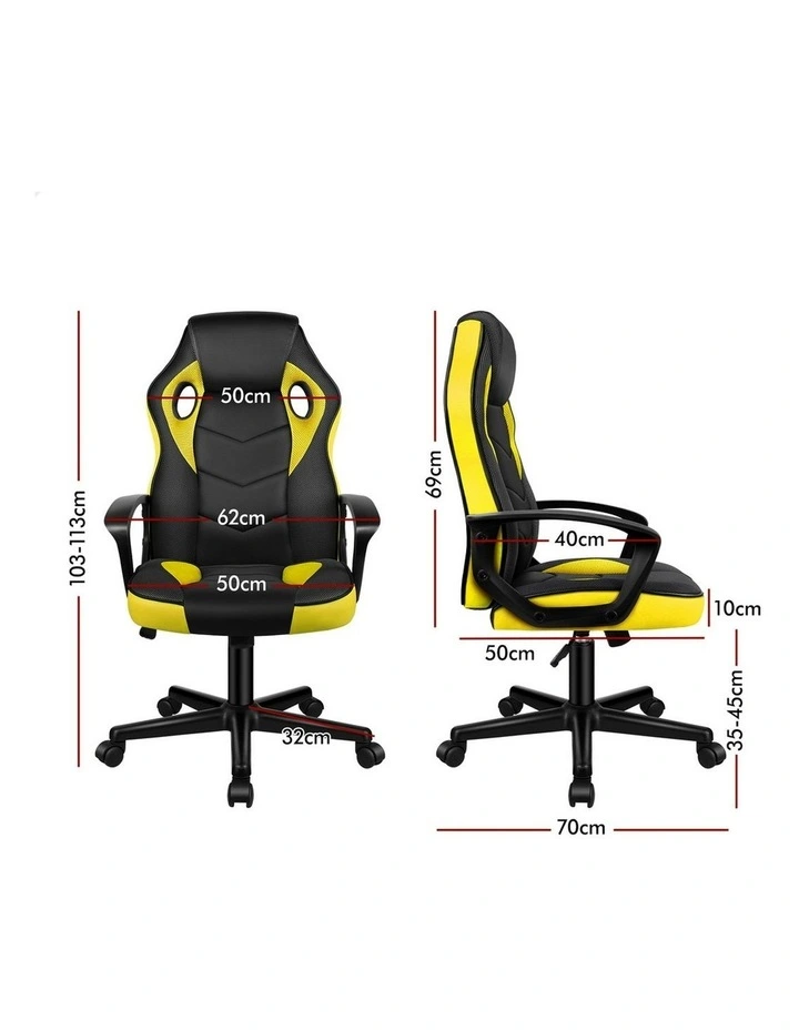 Office Executive Gaming Chair in Yellow image 6